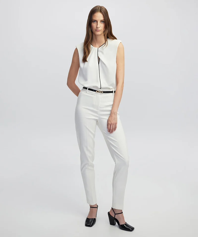 ابيكول Elastic-Back Skinny Trousers
